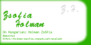 zsofia holman business card